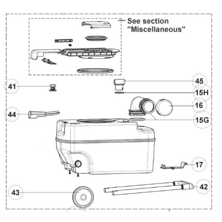 RENEW KIT SOSTITUTIVO PER TOILETTE DOMETIC CT 3000 E 4000 - 9600000458