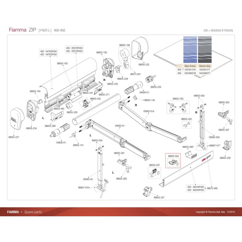 KIT ATTACCO RAFTER FRONTALE 98655-554 EX 98655-448