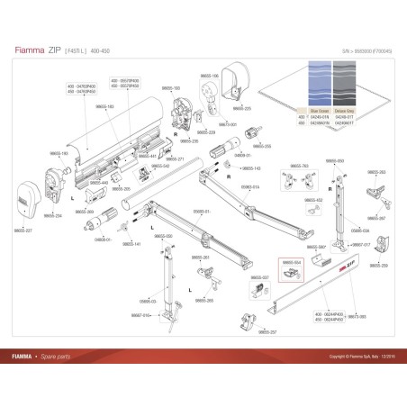 KIT ATTACCO RAFTER FRONTALE 98655-554 EX 98655-448