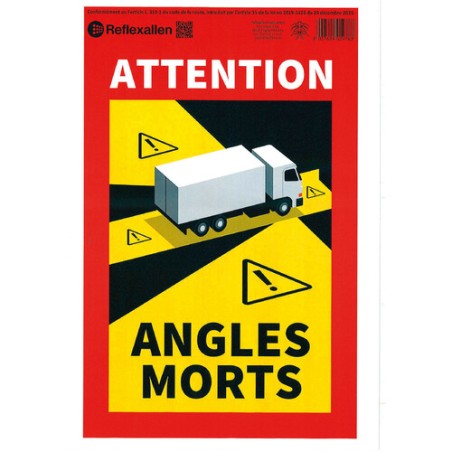 Marquage adhésif des coins morts - UV - 170x250