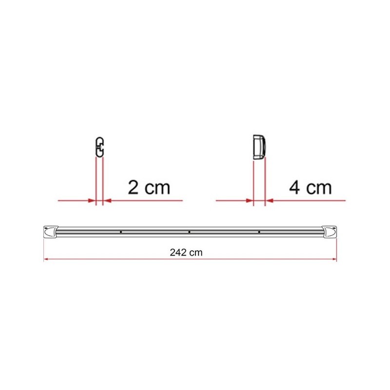 Fixing-Bar 240 Carry-Bike FIAMMA 98656-474