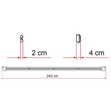 Fixing-Bar 240 Carry-Bike FIAMMA 98656-474