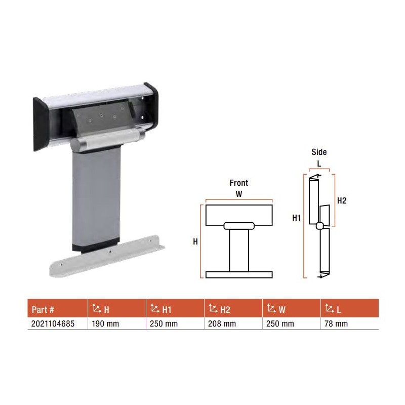 UP-DOWN - SUPPORTO TAVOLO PIEGHEVOLE LIPPERT
