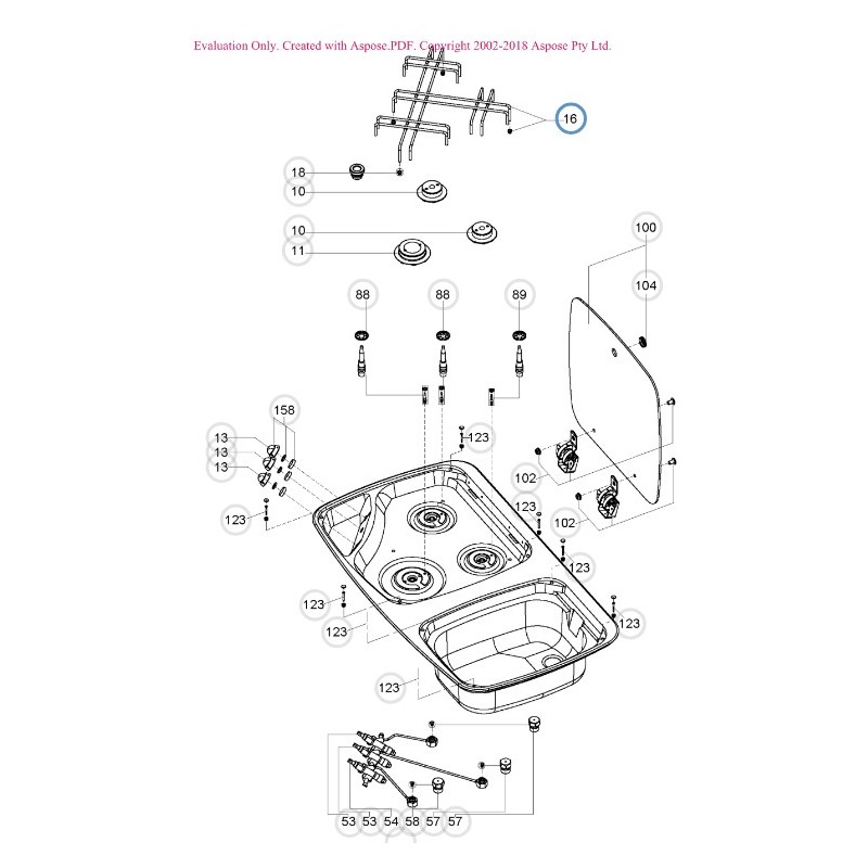 SMEV Grid Kit for hob on DOMETIC MO7103...