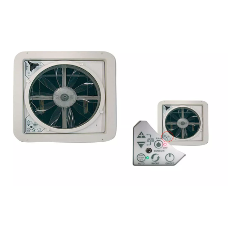 MAXXFAN Deluxe fenêtre de toit ventilée blanche avec télécommande