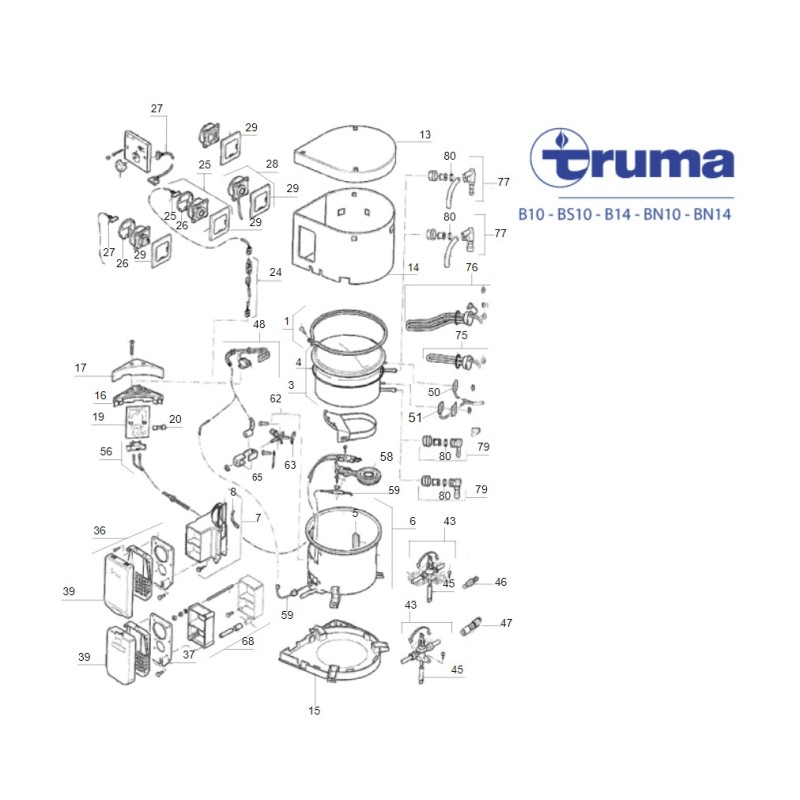 Edelstahltopf 10 lt Boiler Serie 3 TRUMA B10 AB...