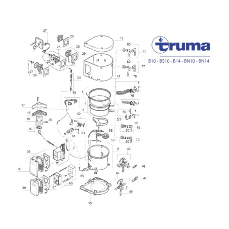 Edelstahltopf 10 lt Boiler Serie 3 TRUMA B10 AB 07/1993