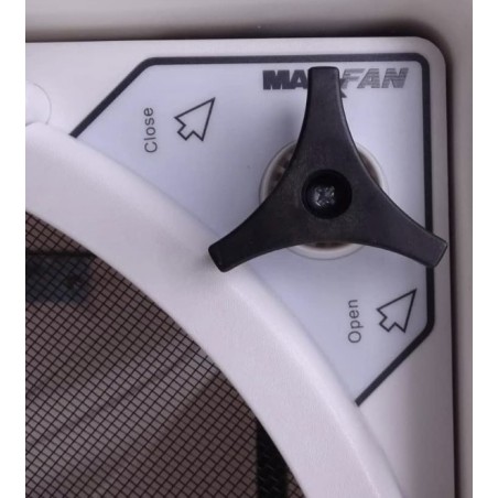 Ojos de buey / Sistema de ventilación 12 V Airxcel Maxxfan Deluxe Apertura eléctrica con mando a distancia 40 x 40 cm TRANSPAREN