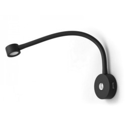 2W LED spot flexible arm 3200K switch + USB 2