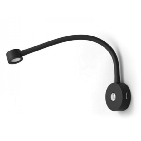 Spot LED 2W brazo flexible 3200K interruptor + USB