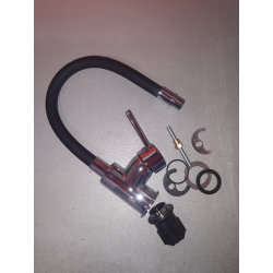 Miscelatore monoleva metallo cromato canna flessibile GRIGIO 2