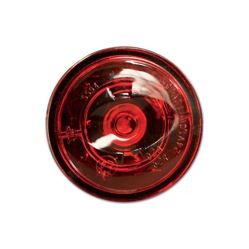 Red round light with LED Ø 38mm