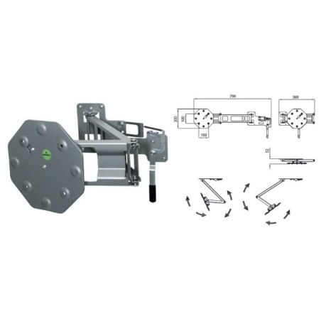 CTA SOPORTE TV DE PARED CON BRAZO MAXI Y CON ROTACIÓN - D - AJUSTABLE - 9PT0112901V10