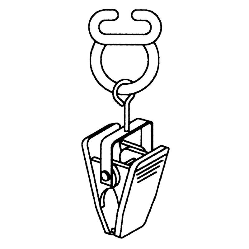 Corredor con pinza 10 uds. para riel de cortina...