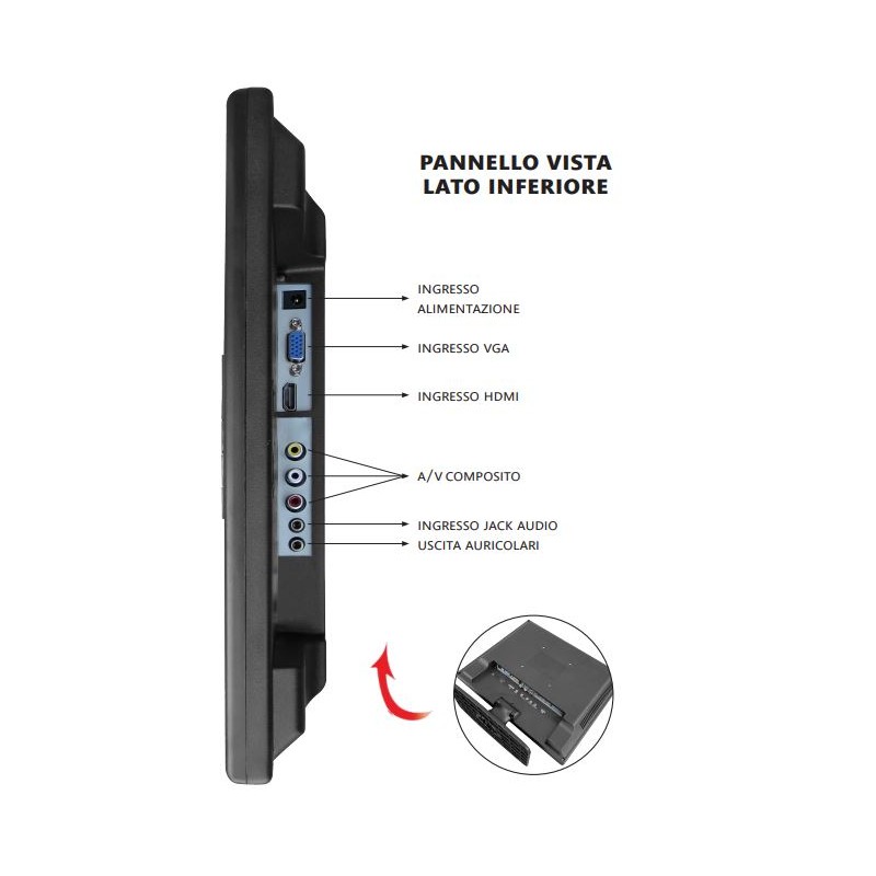 Monitor LCD en color TFT de 12 PULGADAS ALCAPOWER