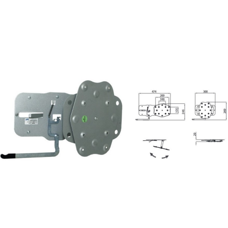 SOPORTE TV PARED GIRATORIO CTA - 9PT0122200V10