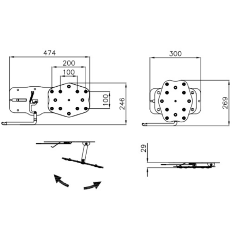 CTA DREHBARER WAND-TV-HALTER – 9PT0122200V10