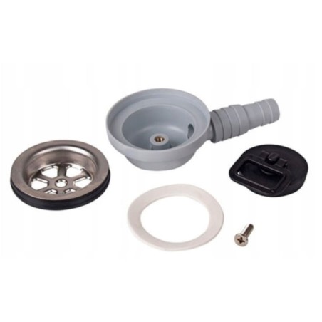 CAN LP1800 replacement drain - curved - PG 25 mm - 1.5 inch cap