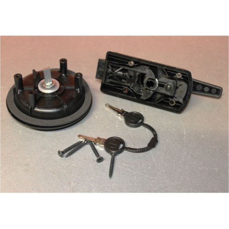 Serrure universelle pour portes noires ZADI avec man SX avec chv et cylindre