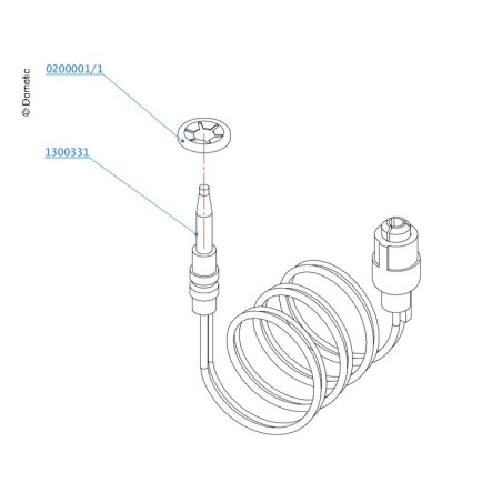 Kit thermocouple 350 mm pour table de cuisson Dometic