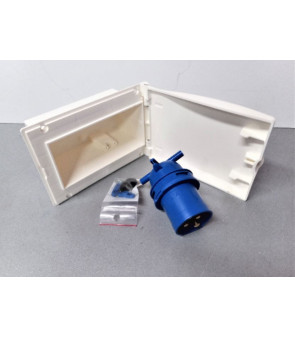 Prise extérieure caravane 160x110 - 16A 2P + T230V IP44 blanc