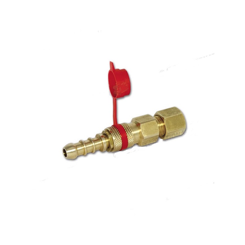 Quick gas connection for Ø 8 mm copper pipe