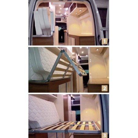 KIT RED CAMA PLEGABLE PARA FURGONETA 140X200 CM