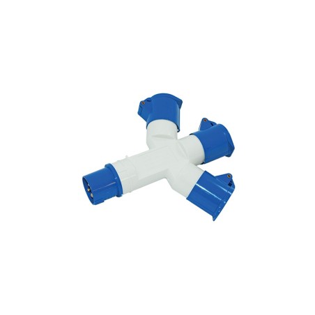VECHLINE - Multiplicador de 3 vías IP44 16 A 230V