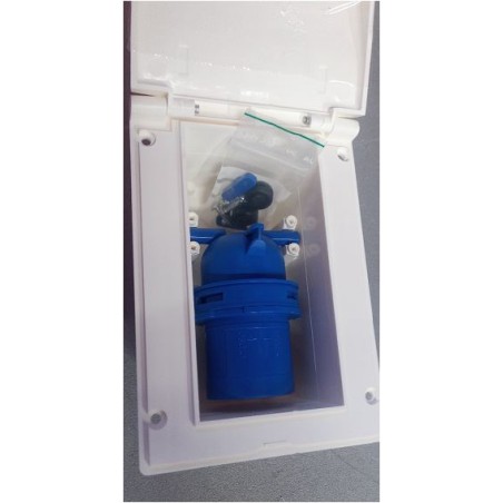 Prise extérieure caravane 160x110 - 16A 2P + T230V IP44 blanc