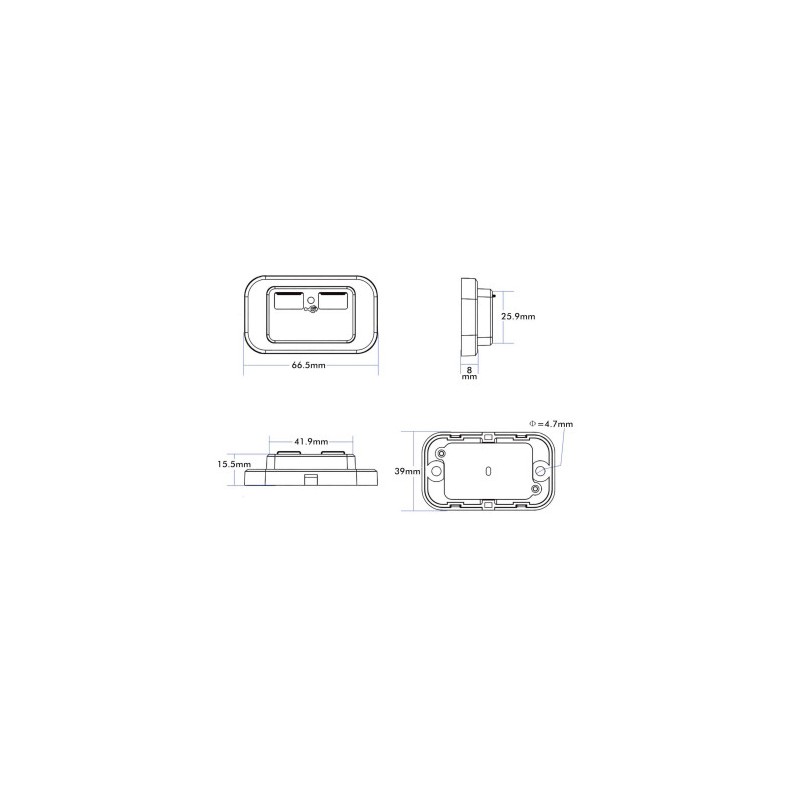 Ultraflacher 4,8-A-Dual-USB-Wandadapter