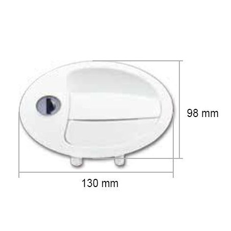 FAP 1096KIT28N Cerradura exterior blanca 130x98 taquillas con llaves