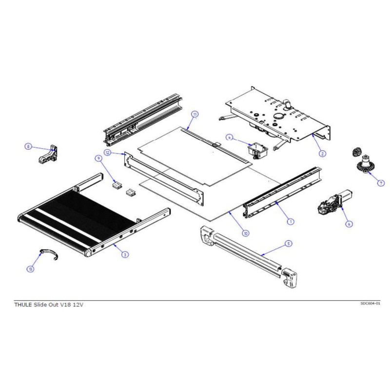 Motore 12V Slide Out 2012 Thule V18-19 CRAFTER...