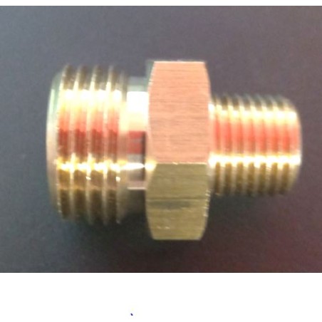 Männliche Reduzierung von W20 x 1/14 SX italienischer Gasflasche auf 1/4" DX männlich