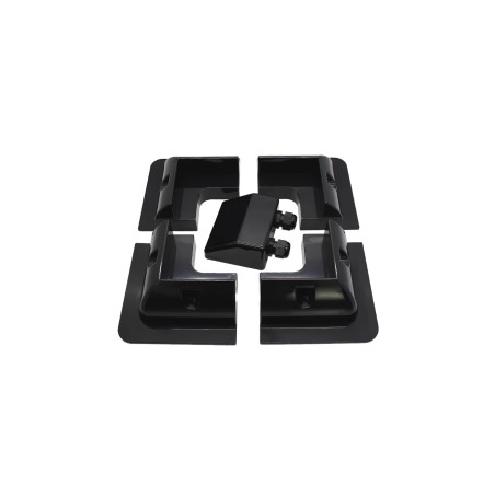 Kit 5 pz per supporto angolare pannello solare nero ABS