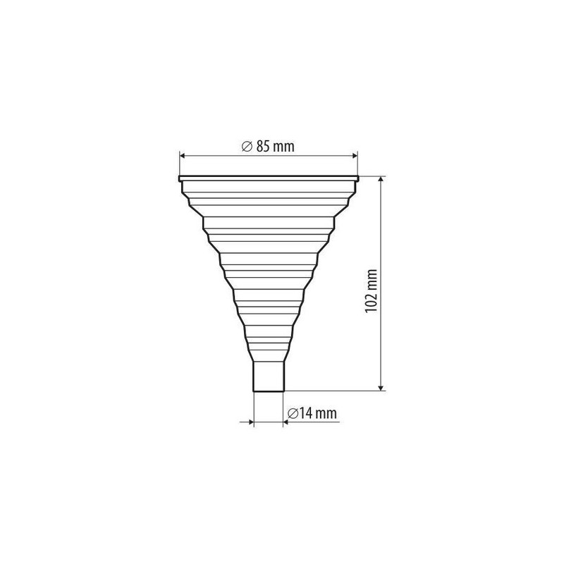 Mini imbuto pieghevole in silicone