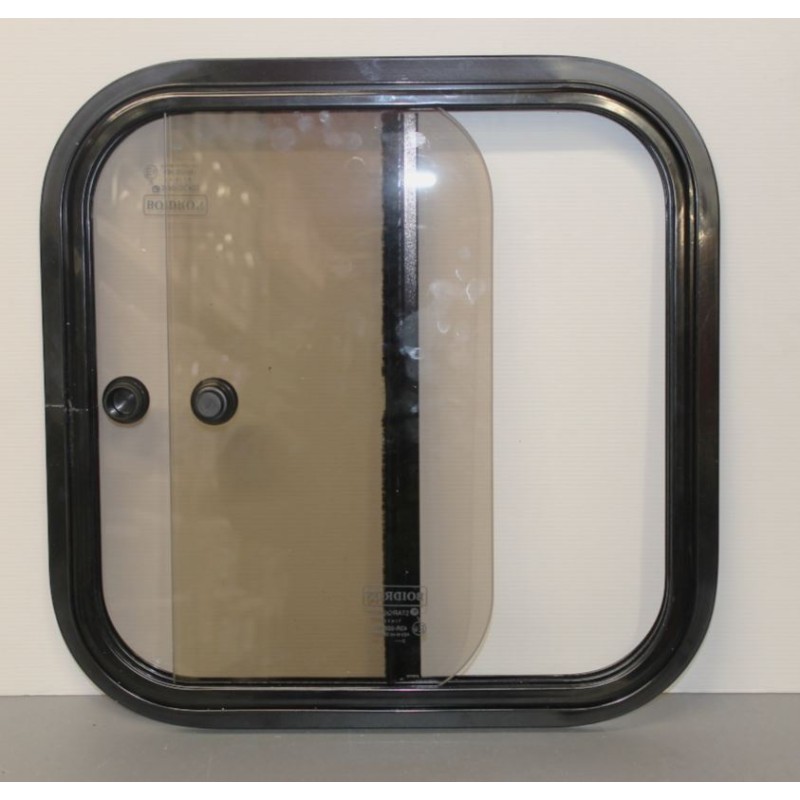 Sliding windows with black aluminum frame...