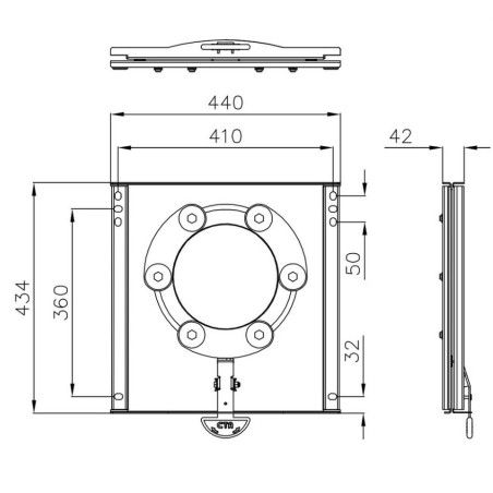 Base girevole CTA X250/X290, Jumper, Boxer universale dx - sx Piastra girevole per Ducato dal 2006 ad oggi