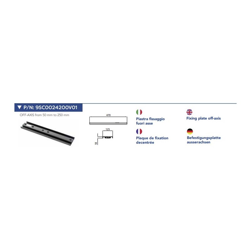 CTA PIASTRA FISSAGGIO FUORI ASSE 150MM -...