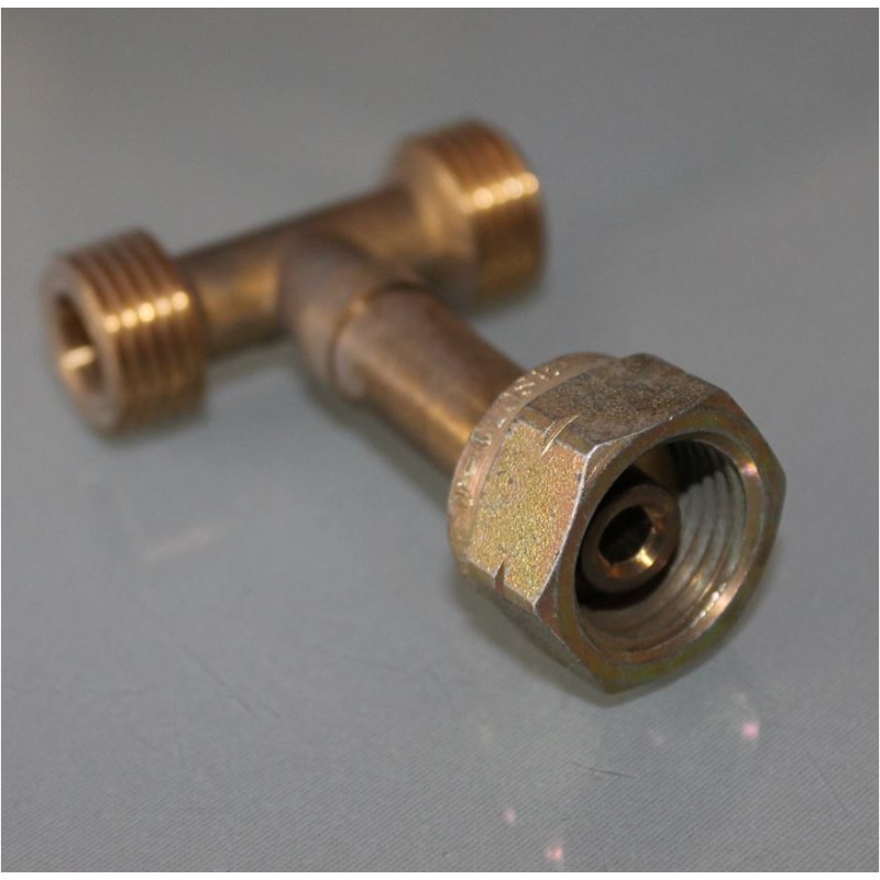 3-Wege-Gasarmatur mit Zentralmutter W20 x 1/14...