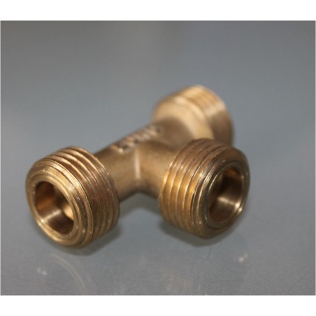 Raccordo 3 vie maschio in ottone W20x1/14 a T ITALIA