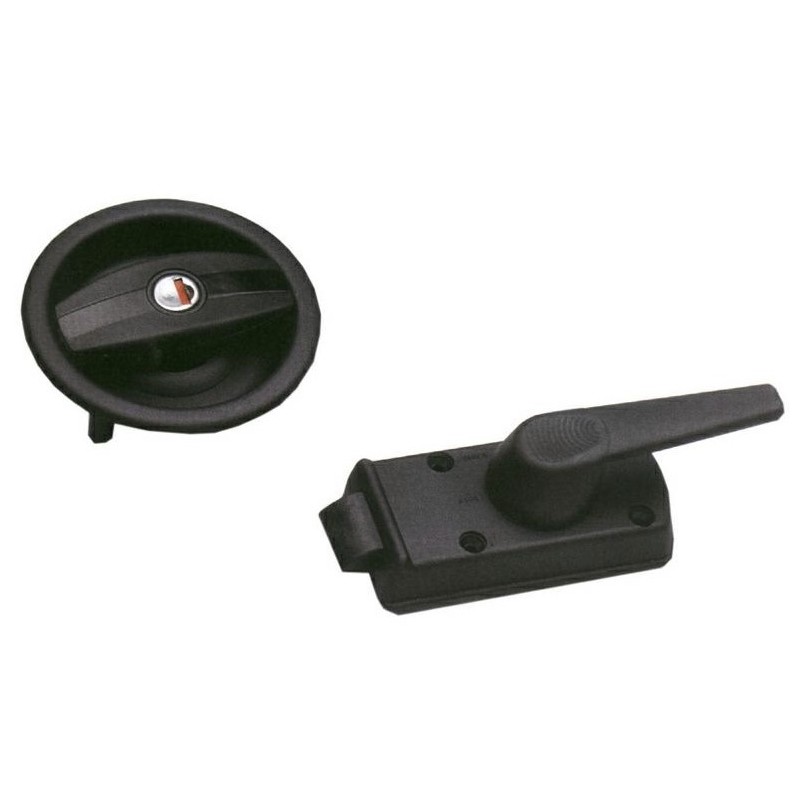 Serrure de porte noire universelle ZADI avec...