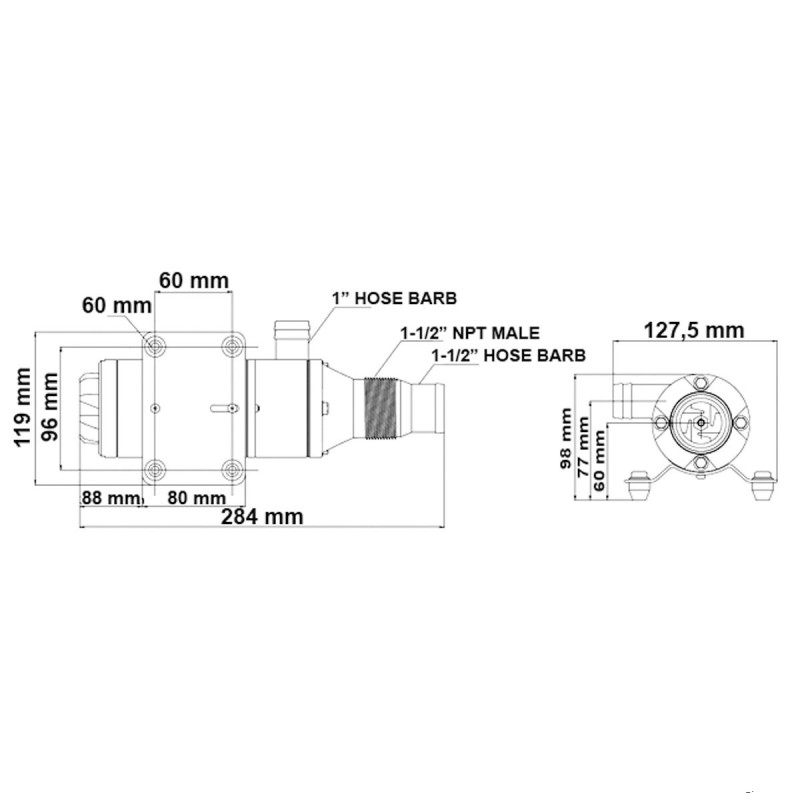 Broyeur SHURFLO 12V pour évacuer les déchets...