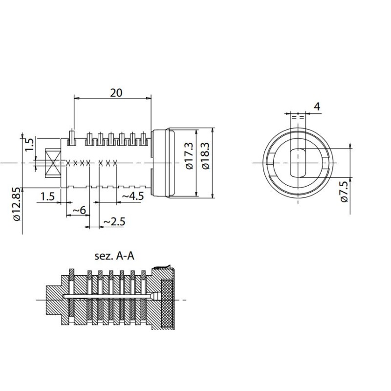 Kit 1 cylinder 2 traditional keys Zadi from...