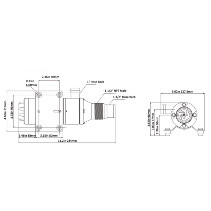 Broyeur SEAFLO 12V - 45 l/min pour évacuer les...