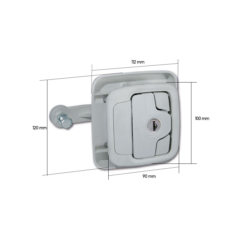 Hook lock 1140 FAP OPERA white with cylinder...