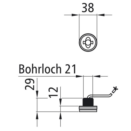 ASPOCK – Niedrige weiße runde LED-LED-Leuchte Ø38 mm