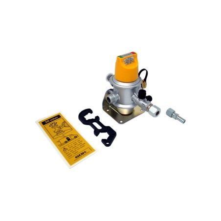 CARAMATIC GOK PROTWO REGOLATORE 2 BOMBOLE CON INVERSIONE AUTOMATICA 30 MBAR - USCITA TUBO RIGIDO DIAMETRO 8-10MM