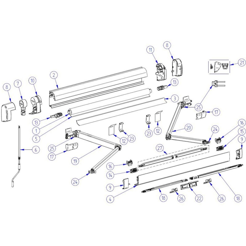 Crank 102-155 short point 10 OMNISTOR - 1500602210