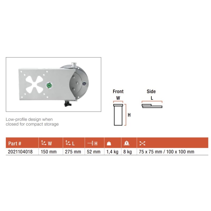 SUPPORT LCD AU PLAFOND AVEC BASE TOURNANTE 12580