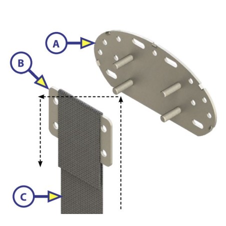 Kit Piastra fissaggio cintura BED LIFT LIPPERT